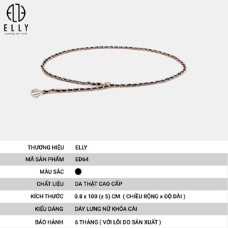 [Deal sang chảnh]  Dây lưng nữ cao cấp da thật ELLY – ED64