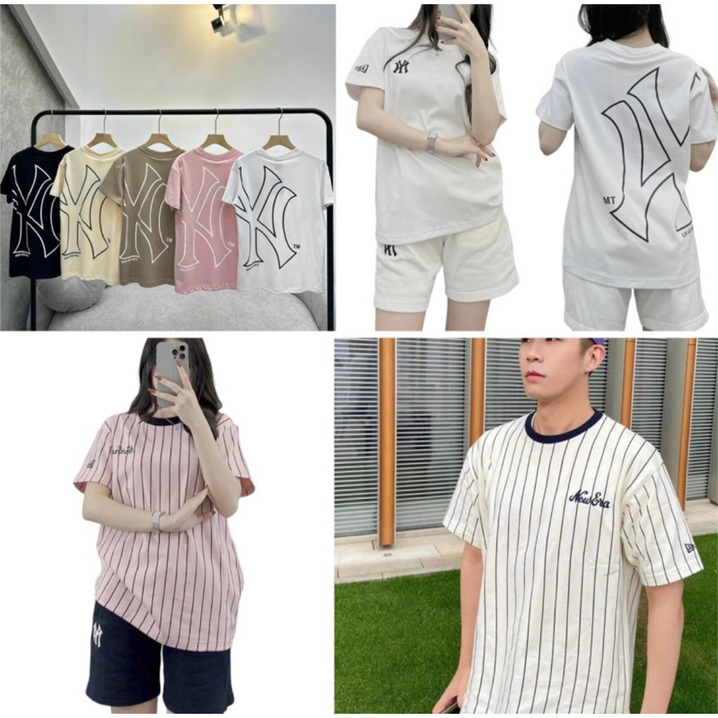 [ catsports_hangxuatdu ] Áo Thun cổ tròn new stripes big logo form unisex