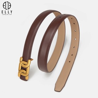 [Deal sang chảnh]  Dây thắt lưng nữ cao cấp da thật ELLY – ED73