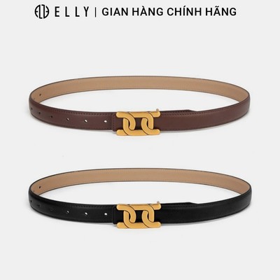 Thắt lưng nữ ELLY ED73 khóa chốt da thật cao cấp dây nịt nữ thời trang chính hãng