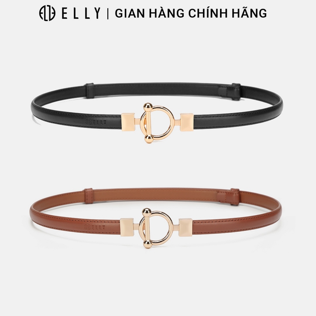 [Deal sang chảnh]  Dây lưng nữ cao cấp da thật ELLY – ED67