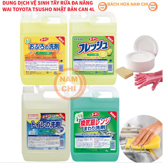 Dung Dịch Vệ Sinh Tẩy Rửa Chén Bát Nhà Bếp Toilet Đa Năng Wai Nhật Bản Can 4 Lít