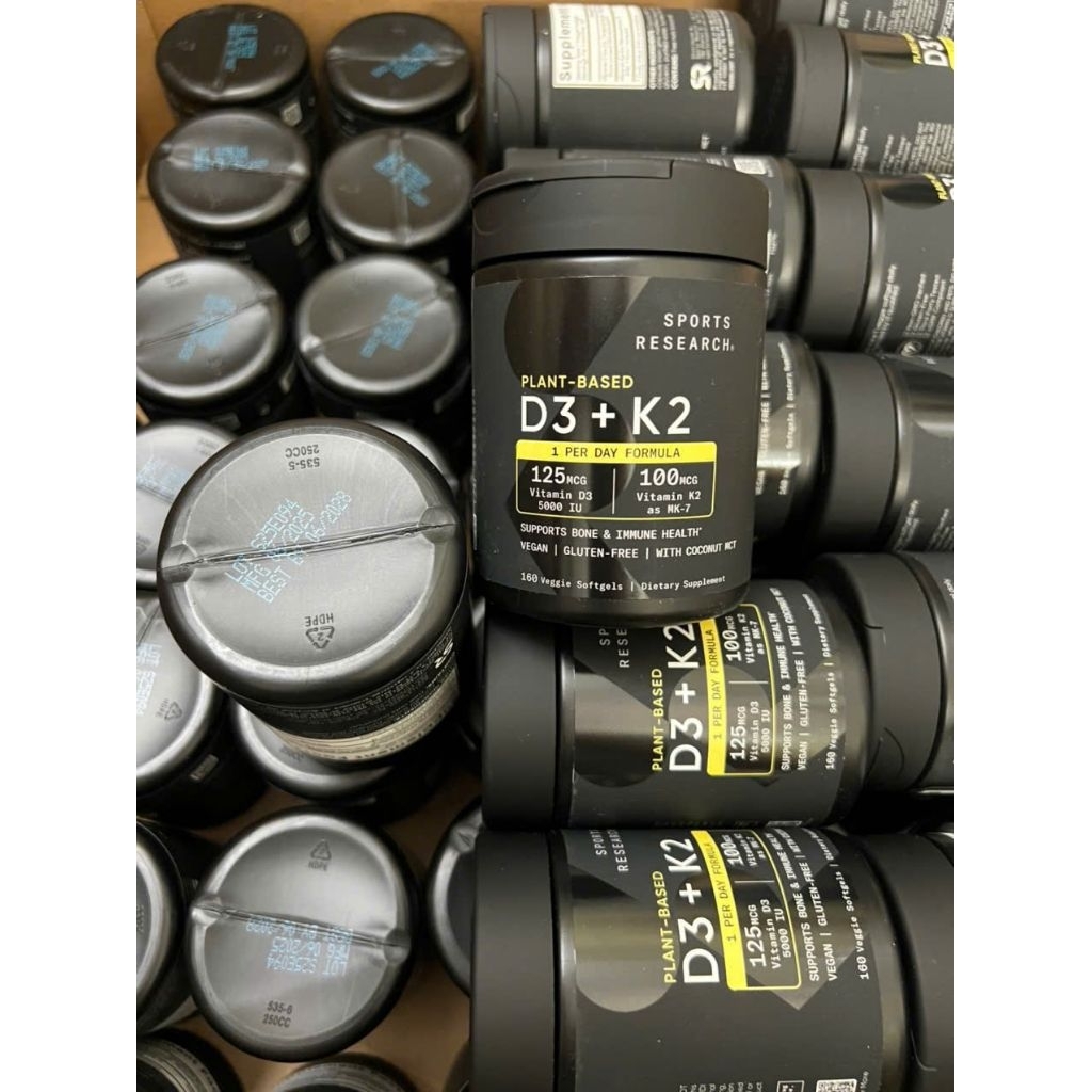 DATE 2028 - Vitamin SR D3 + K2 With Coconut Oil 125mcg (5000IU) 160 Softgels Mỹ