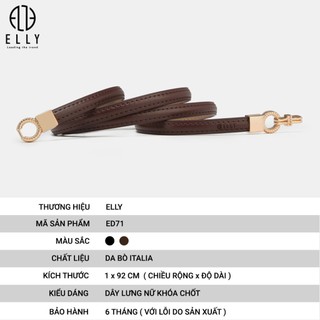 [Deal sang chảnh]  Dây thắt lưng nữ cao cấp da thật ELLY – ED71