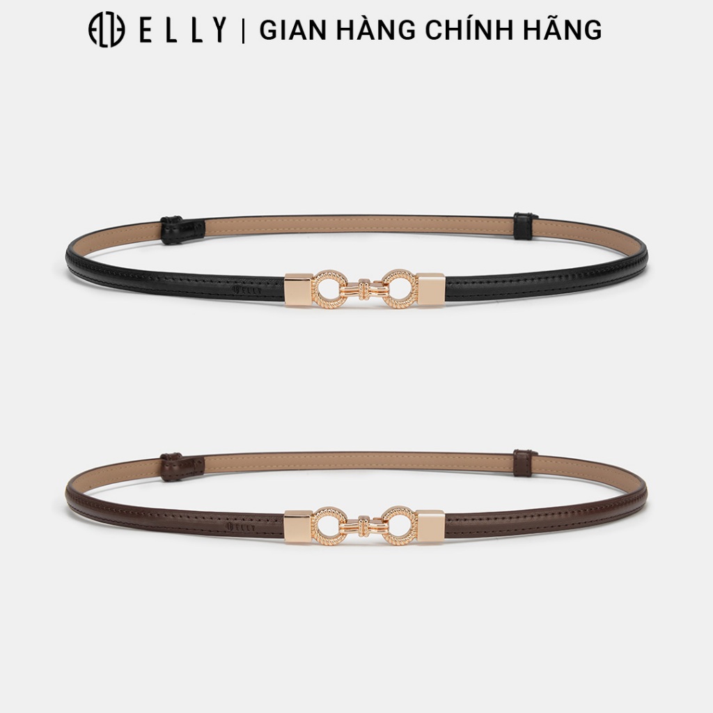 [Deal sang chảnh]  Dây thắt lưng nữ cao cấp da thật ELLY – ED71