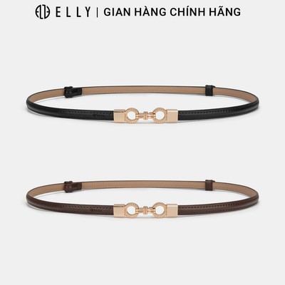 Thắt lưng nữ ELLY ED71 khóa chốt da thật cao cấp dây nịt nữ thời trang chính hãng