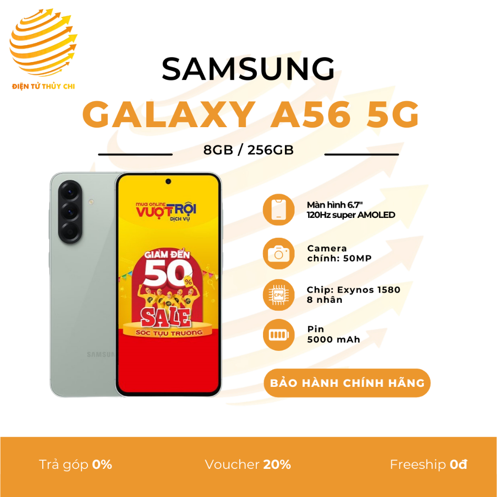 Điện thoại Samsung Galaxy A56 5G 8GB/256GB - Hàng Chính Hãng