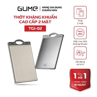  Thớt Kháng Khuẩn Cao Cấp 2 Mặt TGI-02  GUME Hàn Quốc - 1 mặt inox và 1 mặt lúa mặt kháng khuẩn 