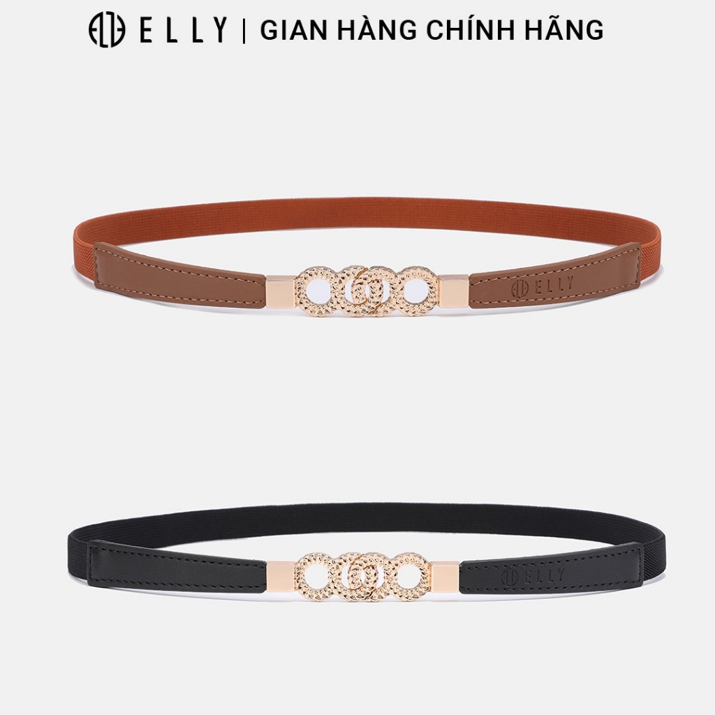 [Deal sang chảnh]  Dây lưng nữ cao cấp da thật ELLY – ED69