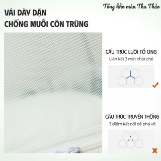 Màn Khung Xếp Gọn Tuyn Lạnh Cao Cấp Loại 1, Trọn Bộ Khung Màn Inox Bền Chắc - Xường Màn Thu Thảo