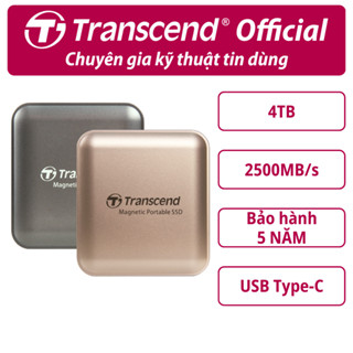  Ổ cứng di động SSD Transcend Magnetic Portable SSD ESD420 1TB   2TB   4TB 2500MB s - Bảo hành 5 năm 