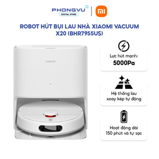  Robot hút bụi lau nhà Xiaomi Vacuum X20  X20+ - Hút + Lau Thông Minh Tự Động  Bản Đồ Chính Xác - Bảo hành 12 tháng 