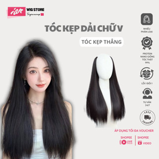 Tóc dải U kẹp phồng thẳng,tóc giả kẹp