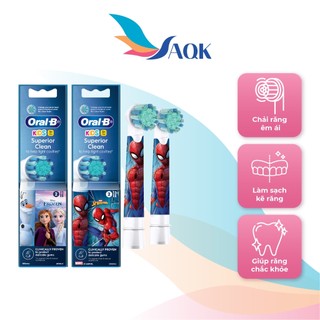Đầu bàn chải điện trẻ em Oral-B Kids 3+ Superior Clean EB10s - Lông bàn chải mềm nhẹ nhàng, giúp làm sạch răng và nướu