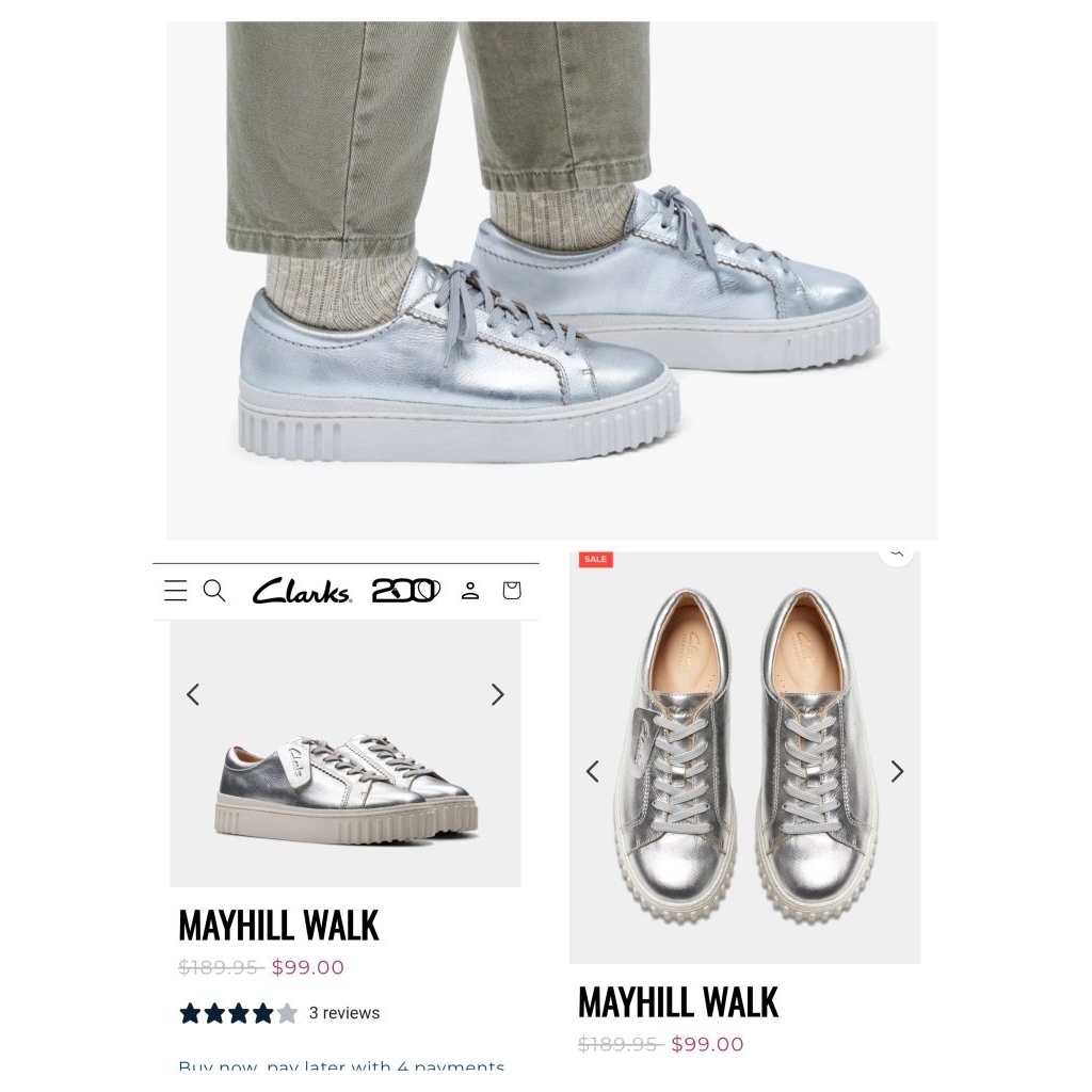 [Hàng chính hãng]giày Clarks nữ da thật (xuất dư auth.)