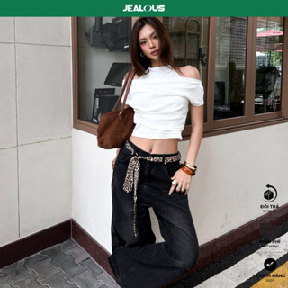 Drape Top - Jealous House - Áo Thun Hai Lớp Cổ Có Dây Buộc - 11555