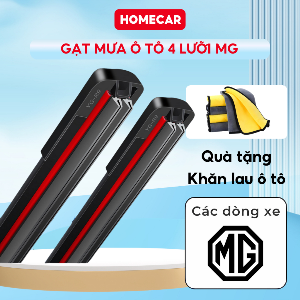 Cần Gạt Nước Ô Tô 4 Lưỡi MG ZS HS MG5 RX5 G50 Chuẩn Kích Thước Gạt Mưa