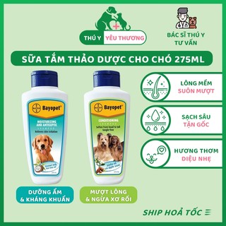 [HSD T3/2026] Sữa tắm thảo dược cho chó Bayopet Elanco chai 275ml