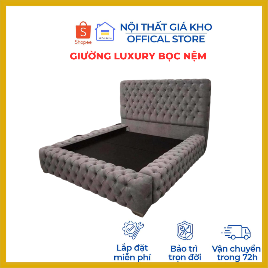 Giường bọc nệm cao cấp Adora Luxury 4 - 1m8x2m