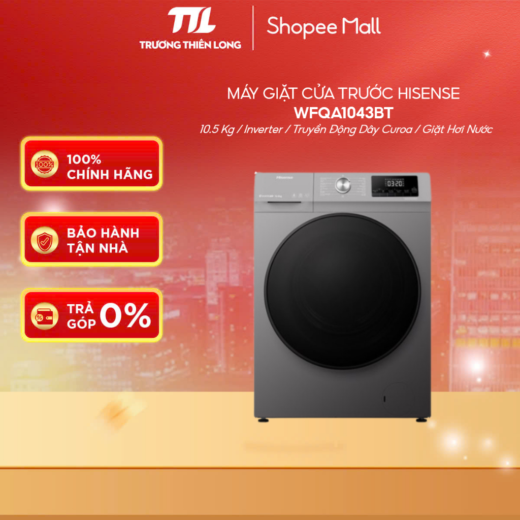 WFQA1043BT | WFQP8523BT - Máy Giặt Hisense Inverter  WFQA1043BT | WFQP8523BT [TOÀN QUỐC]