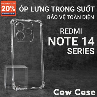  Ốp lưng Redmi Note 14 Note 14 Pro 4G 5G Plus chống sốc silicon dẻo trong Cow case | Vỏ điện thoại Xiaomi bảo vệ camera 