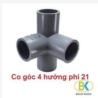 <Set 10 cái> Co góc, phụ kiện pvc phi 21mm, co góc 3 hướng, thập góc Siêu Thành, Bình Minh
