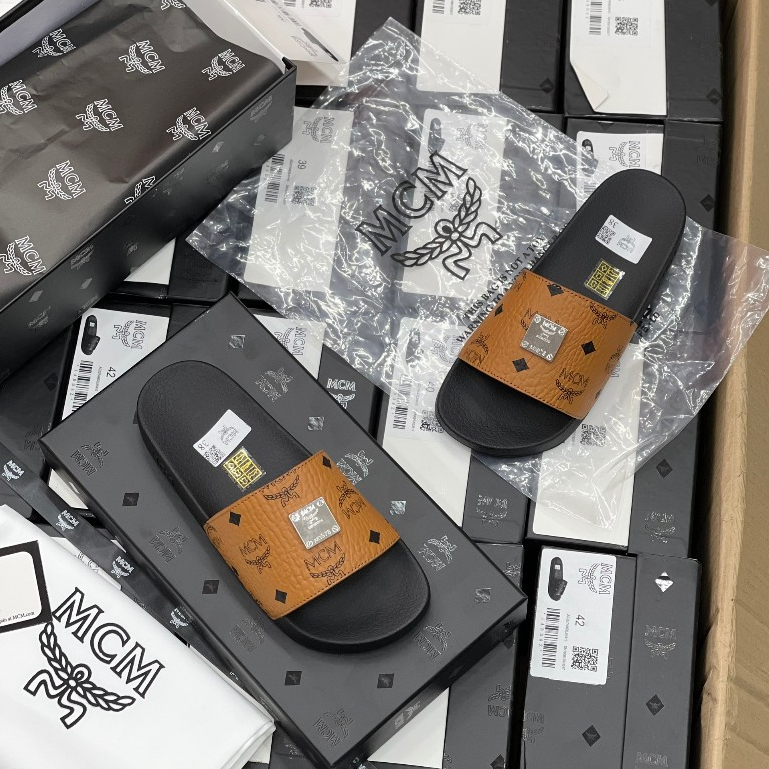 Dép Nam M>C<M Quai Ngang Da Nâu - Dép Da Bò Hàng Net CHUẨN LOẠI  2025