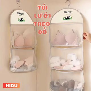  HÀNG XỊN  Túi Lưới Treo Đồ Lót Tất Vớ 3 Tầng Có Móc Treo Gấp Gọn Giỏ Đựng Đồ Cá Nhân Treo Tủ Tiện Lợi 