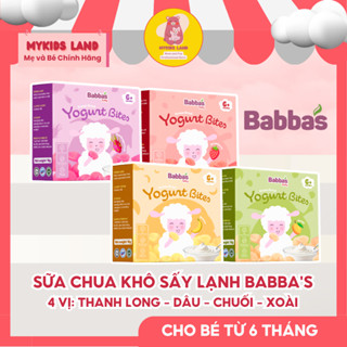 [DATE T4.2027] Sữa Chua Khô Sấy Lạnh Babba's Malaysia Hộp - 16g - Bổ Sung Lợi Khuẩn - An Toàn Cho Bé Ăn Dặm Từ 6th+