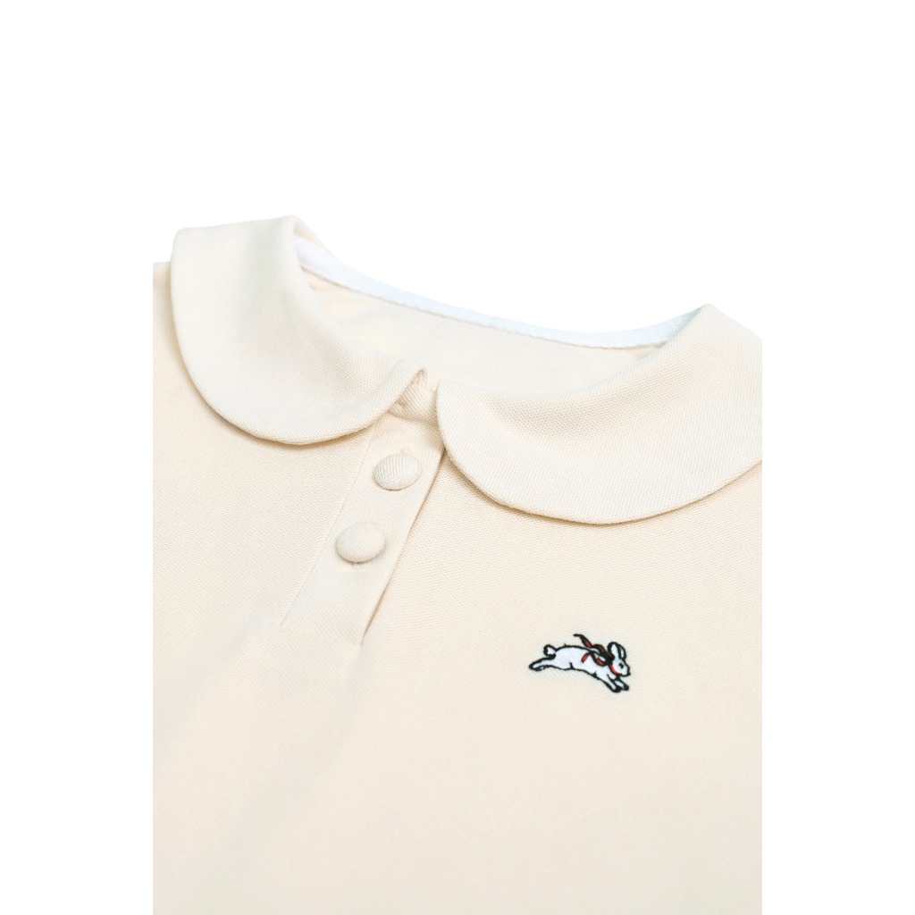 Áo polo nữ MONÁ tay phồng thêu thỏ chất thun cá sấu - BUNNIE TOP | BigBuy360 - bigbuy360.vn