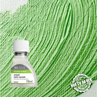 [DA ĐEN] Bảo Vệ Tranh Sơn Dầu Véc Ni Phủ Bóng Nhẹ - Artists' Satin Varnish Winsor & Newton 75ml 250ml 500ml