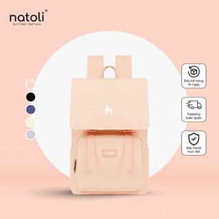 Balo laptop nữ NATOLI nhiều ngăn, đựng laptop, đi học chống nước cao cấp - BST Modern Flap Backpack B23