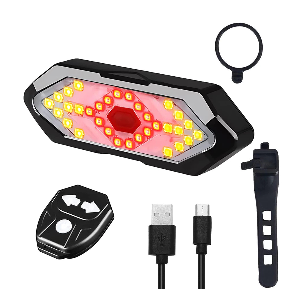 【🔥Free ship🔥】Đèn hậu Xi Nhan xe đạp không dây pin sạc 5 chế độ sáng - Đèn Xi Nhan Điều Khiển Từ Xa Gắn Đuôi