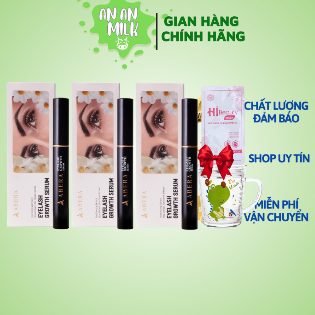 [COMBO 3 HỘP] Serum Dưỡng Mi Abera - Kích Mi Mọc Dài Và Dày Nhanh, Mi Tự Nhiên, Không Gãy Rụng 5ml