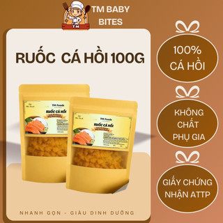 Ruốc Cá Hồi Ăn Dặm 100g [Mua 500g Tặng 50g Ruốc Tôm] – Giàu Omega 3, Không Chất Bảo Quản