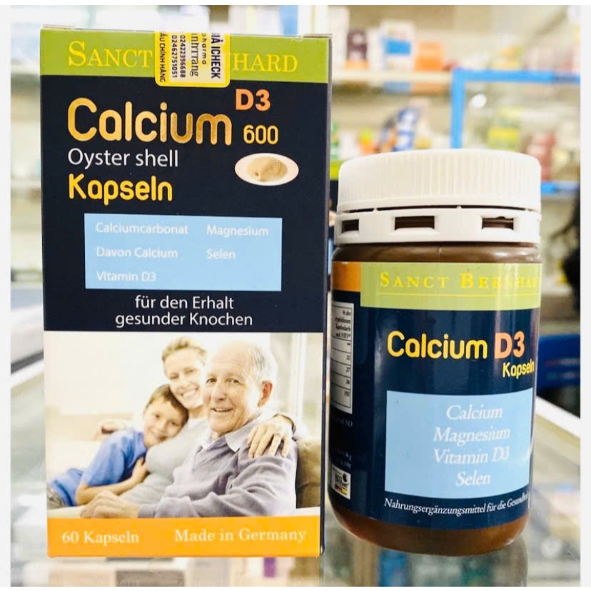 Viên uống Calcium- D3 Kapseln chính hãng nhập khẩu Đức bổ sung canxi D3 duy trì sức khỏe xương răng