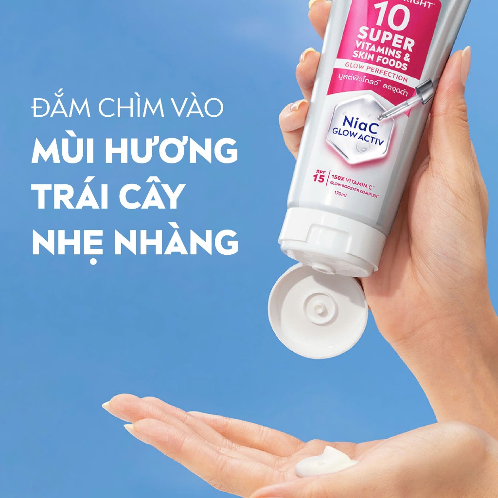 Serum Dưỡng Thể NIVEA 10 Super Vitamins & Skin Foods Sáng Da Mờ Thâm Sau 5 Ngày (170 ml) - 93830 | BigBuy360 - bigbuy360.vn