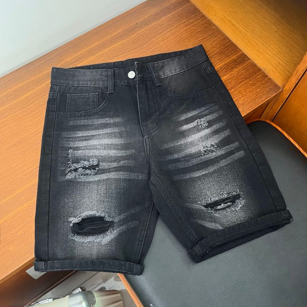 QUẦN SHORT ĐÙI JEAN NAM CHẤT LIỆU BÒ (DENIM) MÃ QS177