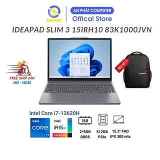 Laptop Lenovo IdeaPad Slim 3 15IRH10 83K1000JVN (Intel Core i7-13620H | 16GB | 512GB |15.3 inch FHD | Win 11)