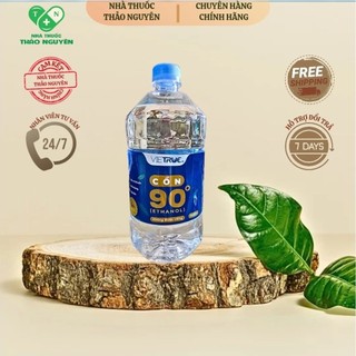 Cồn 90 độ chai 1000ml (cồn 90 độ chai lớn) Viettrue