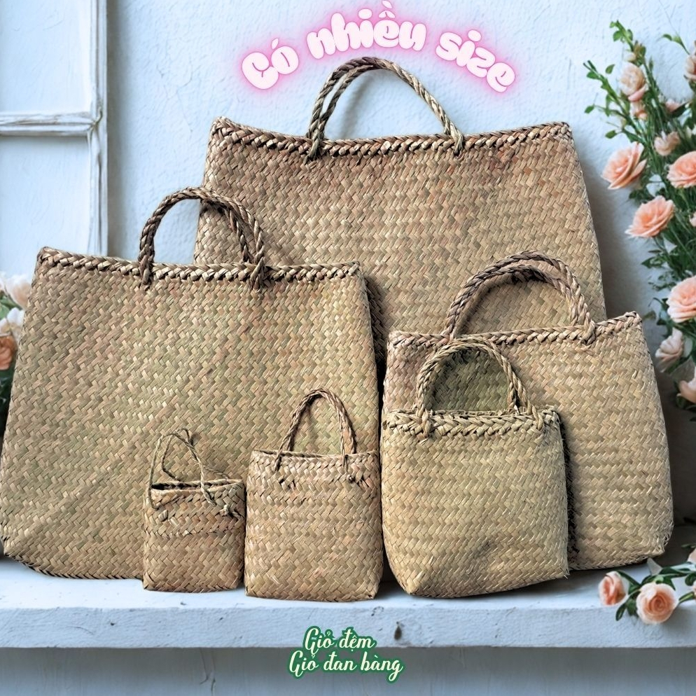 [Siêu rẻ] Túi cói. Giỏ cỏ bàng. Túi đi chợ sinh thái bảo vệ môi trường