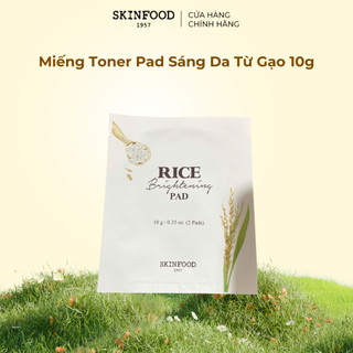 SAMPLE Miếng Bông Toner Pad Sáng Da Gạo SKINFOOD RICE Brightening PAD - 10g  2EA  
