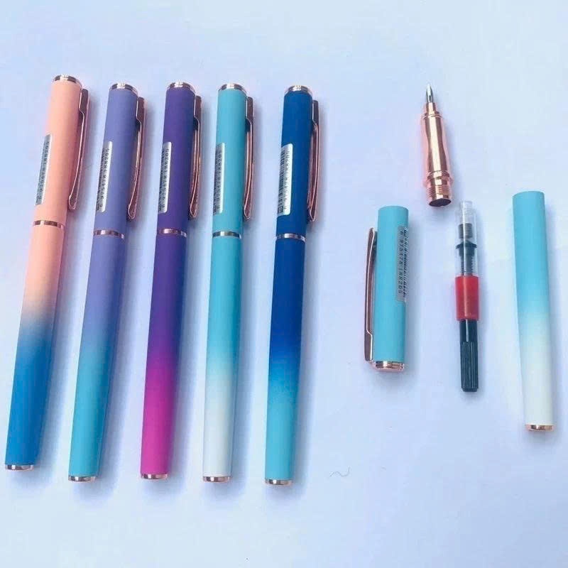 Bút máy luyện chữ đẹp 820 ngòi kim tinh lá tre,Bút có piston bơm mực