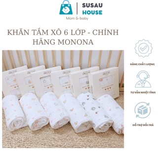 Khăn Tắm Xô Monona 6 Lớp Chăn Khăn Đa Năng Cho Bé Từ Sơ Sinh Kích Thước 100x100cm