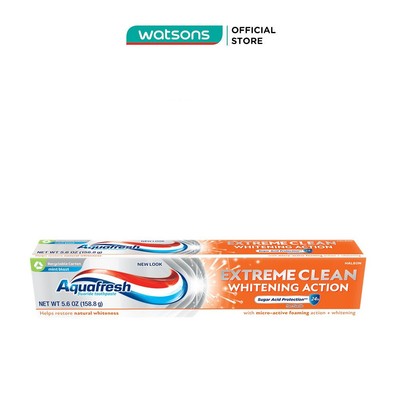 Kem Đánh Răng Giúp Phục Hồi Trắng Tự Nhiên Aquafresh Triple Protection Whitening Action Mint 158.8g