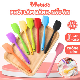  Phới Thìa Khuấy Trộn Đồ Ăn Phới Vét Bột Làm Bánh Cán Dài Silicon 21cm Shop Mẹ Bí Đỏ AD57 