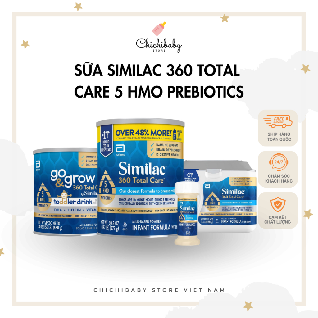 SỮA SIMILAC 360 TOTAL CARE - SIMILAC GO & GROW Date Mới  [Chichibaby - Hàng BayAir]