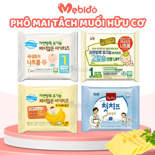   Có Gel Lạnh  Phô Mai Tách Muối Hữu Cơ Hàn Quốc Cho Bé Từ 6m+ Gói 10 Miếng Shop Mẹ Bí Đỏ 