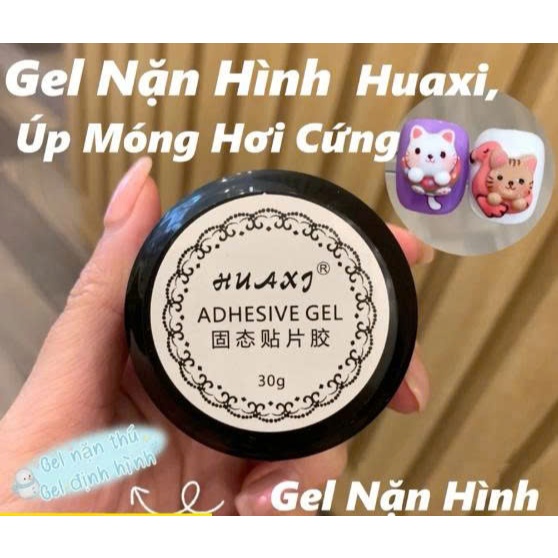 Gel nặn Huaxi, gel nặn thú không dính tay, gel định hình hũ 30g màu trong suốt