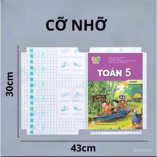 Combo 30 Tờ Decal Bọc Vở Sách SGK Học Sinh Trong Suốt 30x43cm - Chống Nước, Rách (Tặng Kèm Nhãn Vở)